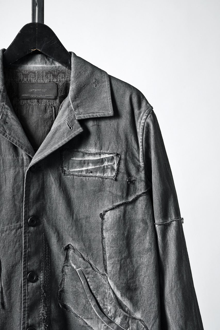Professor.E AGED WORK JACKET (COLD DYED GREY) - Image 6