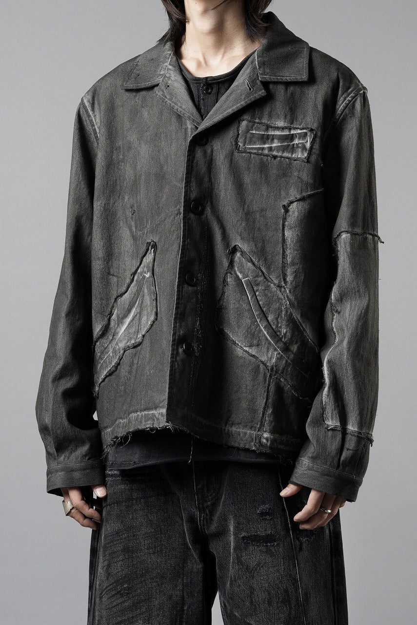 Professor.E AGED WORK JACKET (COLD DYED GREY) - Image 7