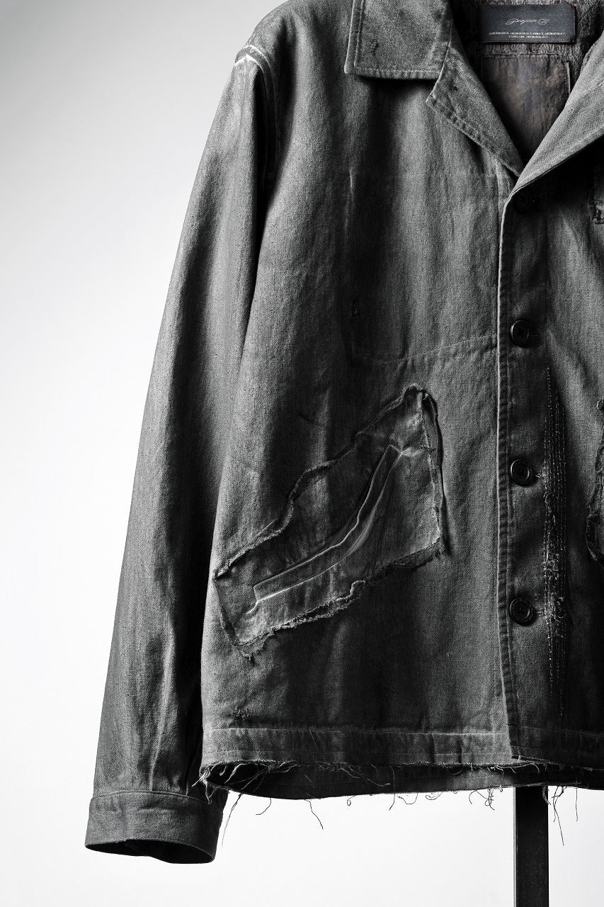 Professor.E AGED WORK JACKET (COLD DYED GREY) - Image 9