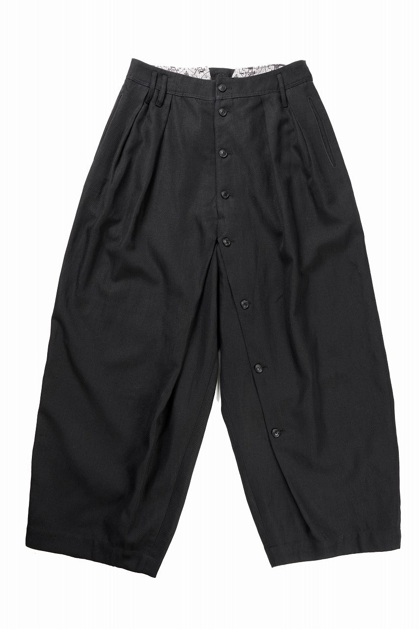 Professor.E BUTTON DRAFT PANTS (BLACK)
