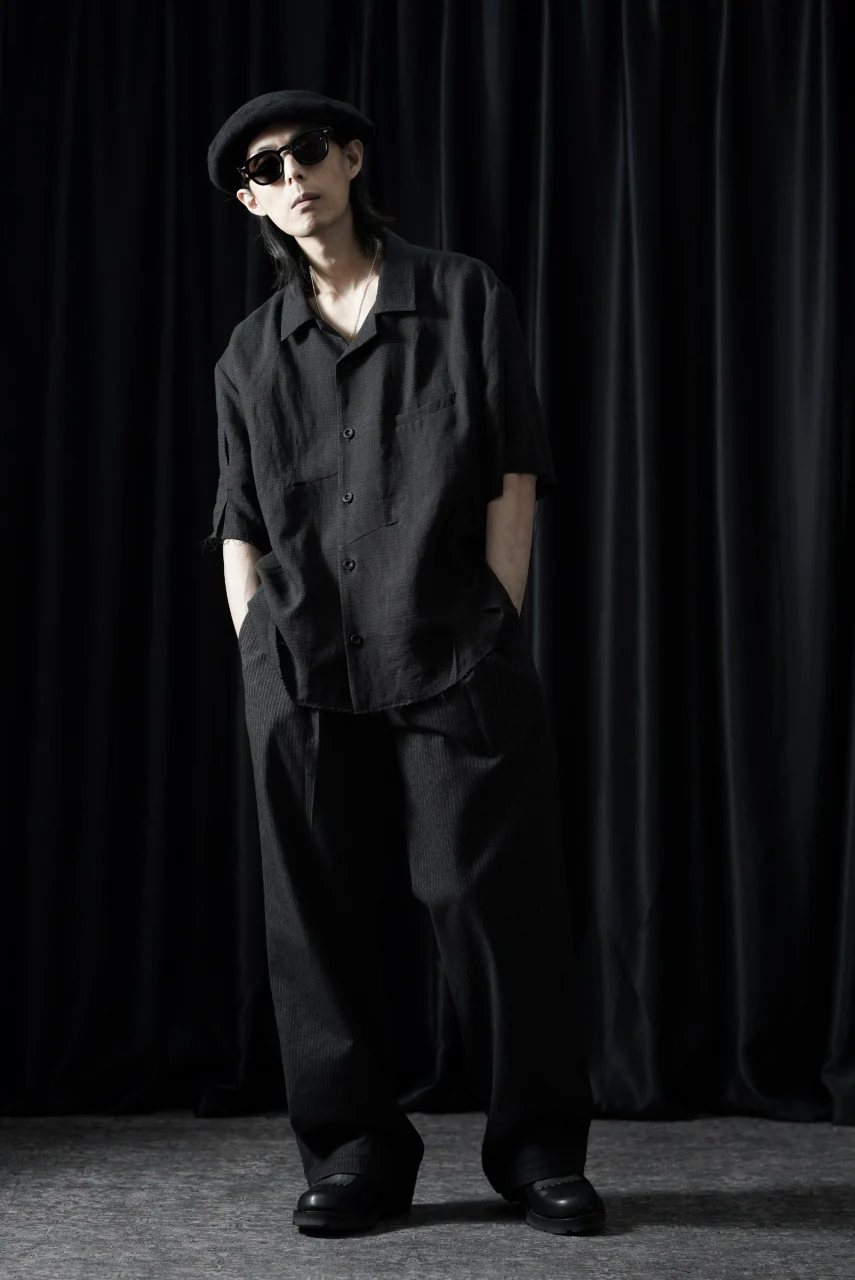 Professor.E CHECK SHORT SLEEVE SHIRT (BLACK) - Image 11