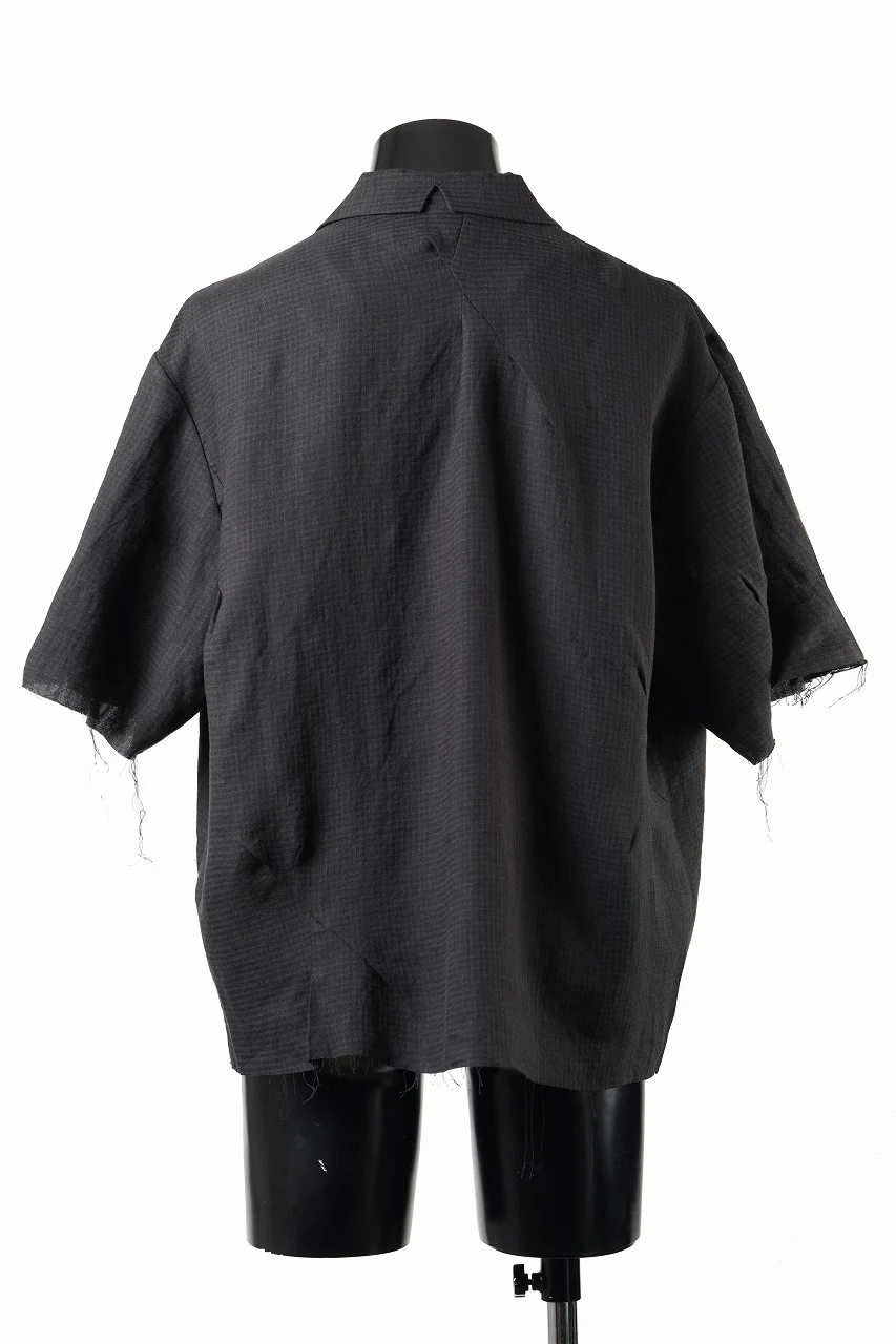Professor.E CHECK SHORT SLEEVE SHIRT (BLACK) - Image 9