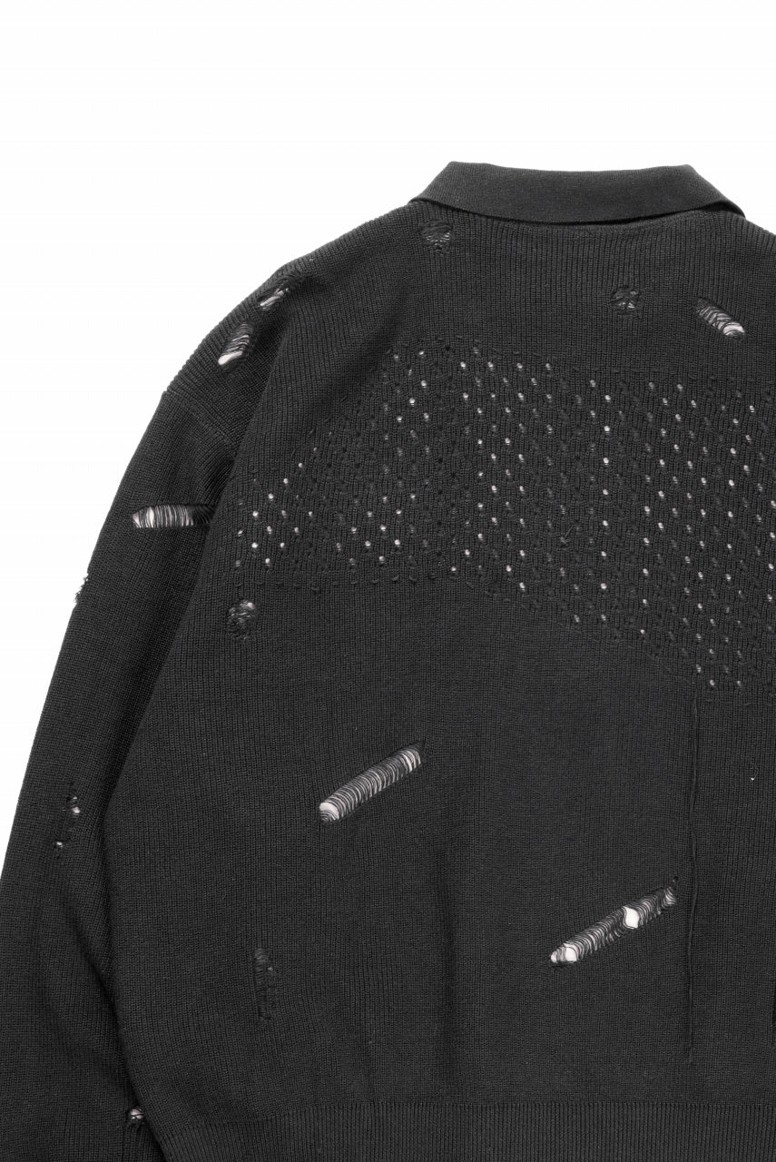 Professor.E DESTROYED KNIT JACKET (BLACK) - Image 15