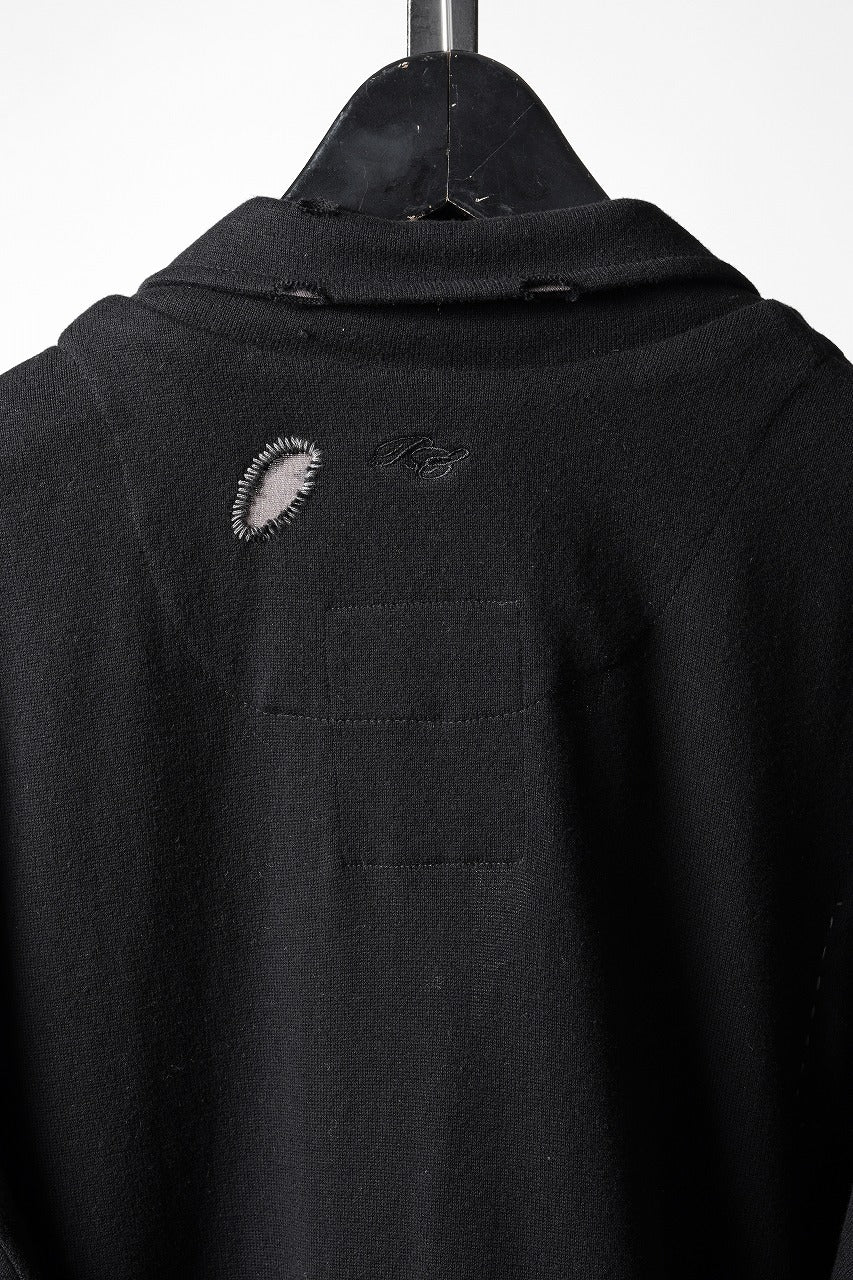 Professor.E DESTROYED KNIT WORK JACKET (BLACK) - Image 10