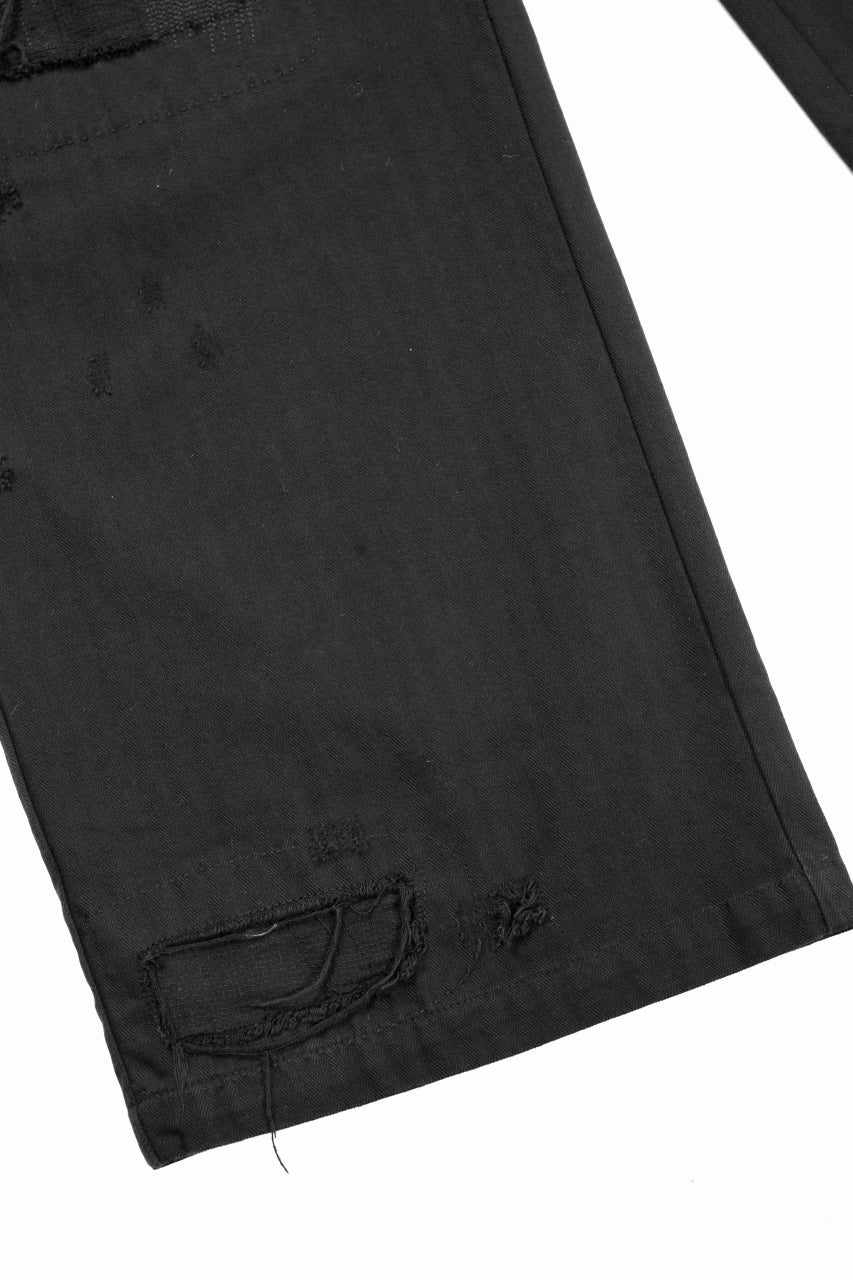 Professor.E DISTRESSED WORK PANTS (BLACK) - Image 3