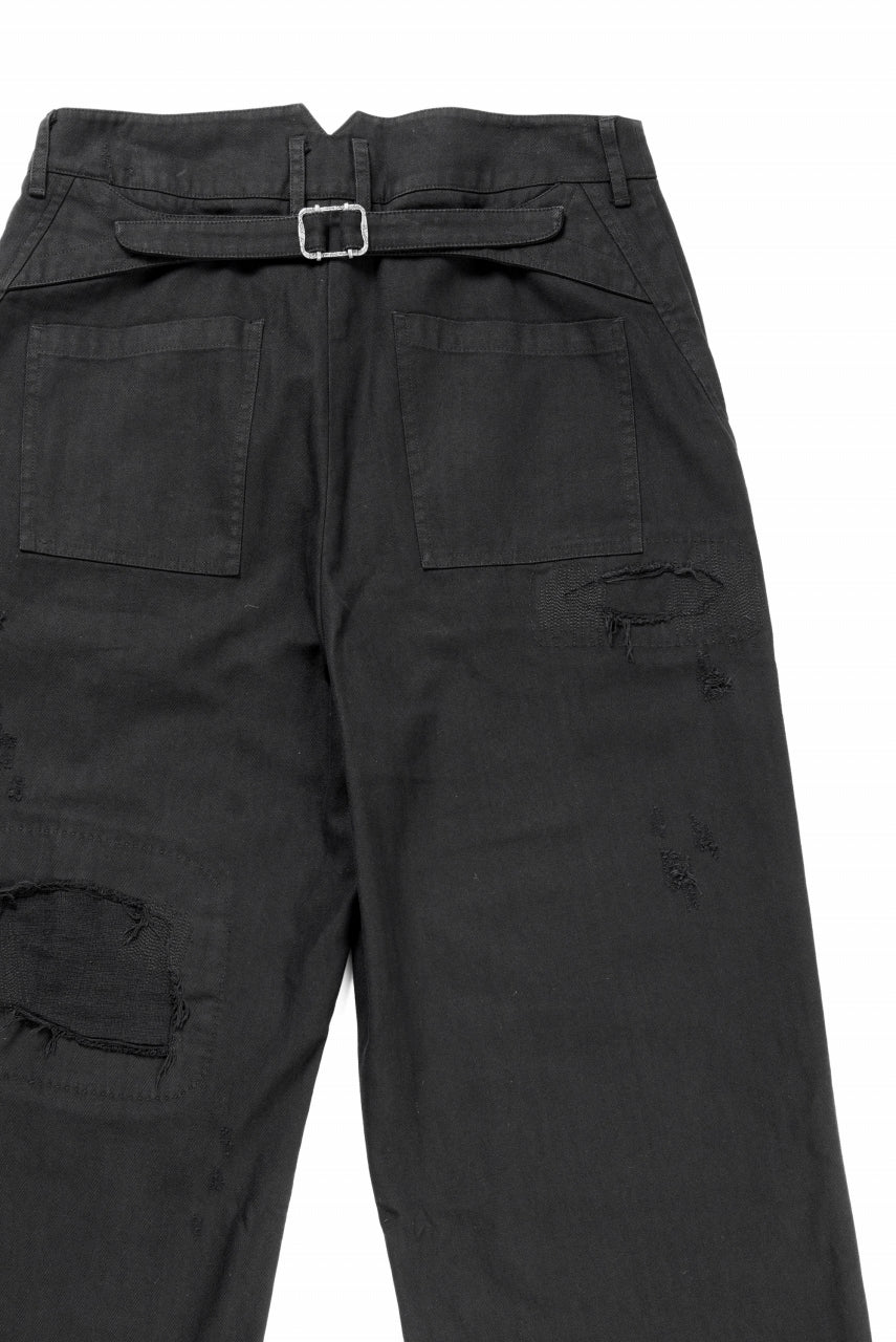 Professor.E DISTRESSED WORK PANTS (BLACK) - Image 7