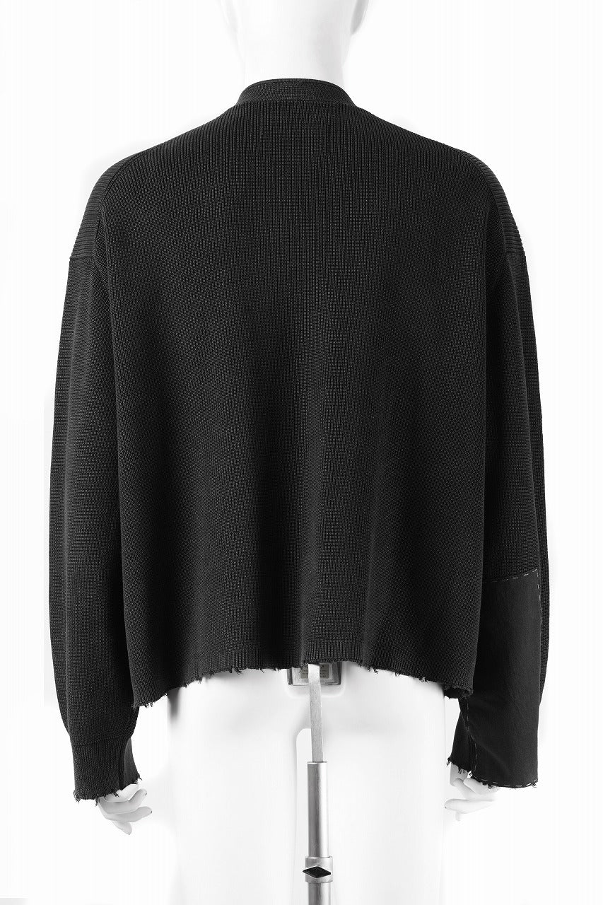 Professor.E DOUBLED BREASTED AGED KNIT (BLACK) - Image 4