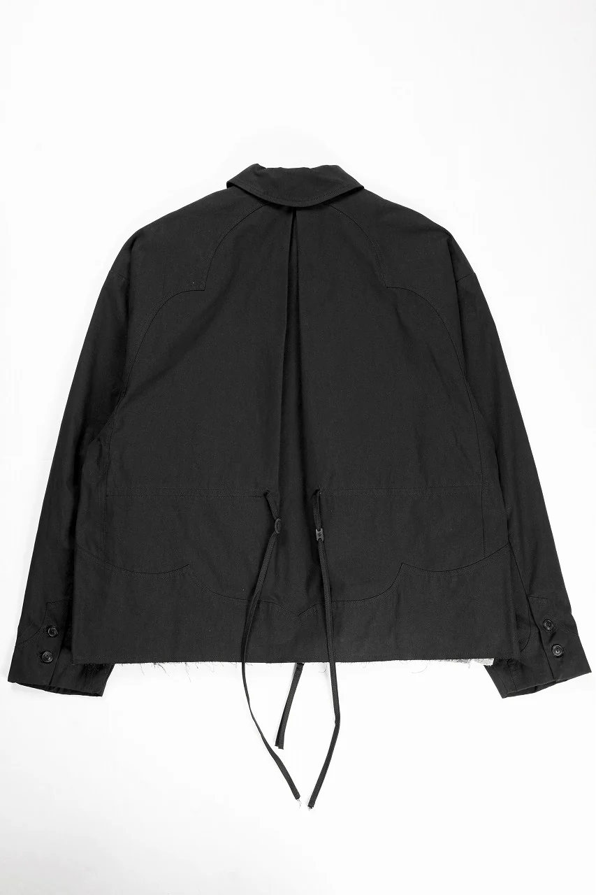 Professor.E DRAWSTRING COACH JACKET (BLACK) - Image 6