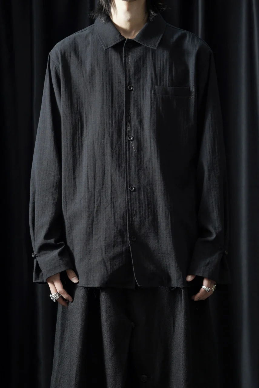 Professor.E EMBROIDERED SHIRT (BLACK) - Image 3