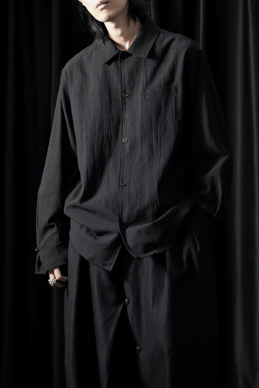Professor.E EMBROIDERED SHIRT (BLACK) - Image 5