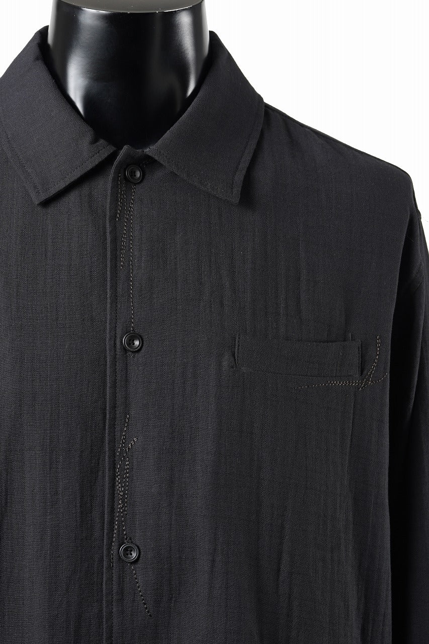 Professor.E EMBROIDERED SHIRT (BLACK) - Image 7