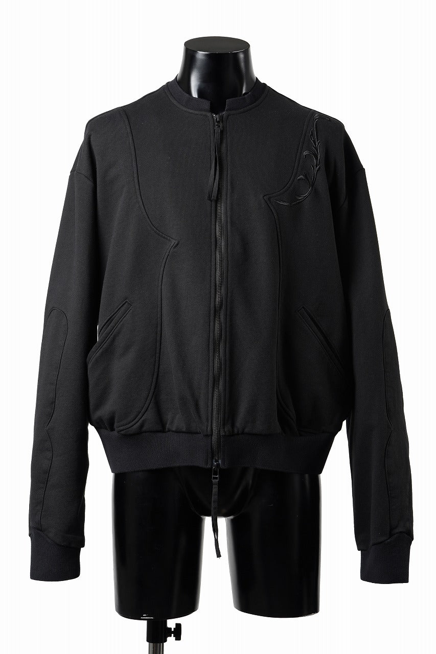 Professor.E EMBROIDERED ZIPPER JACKET (BLACK)