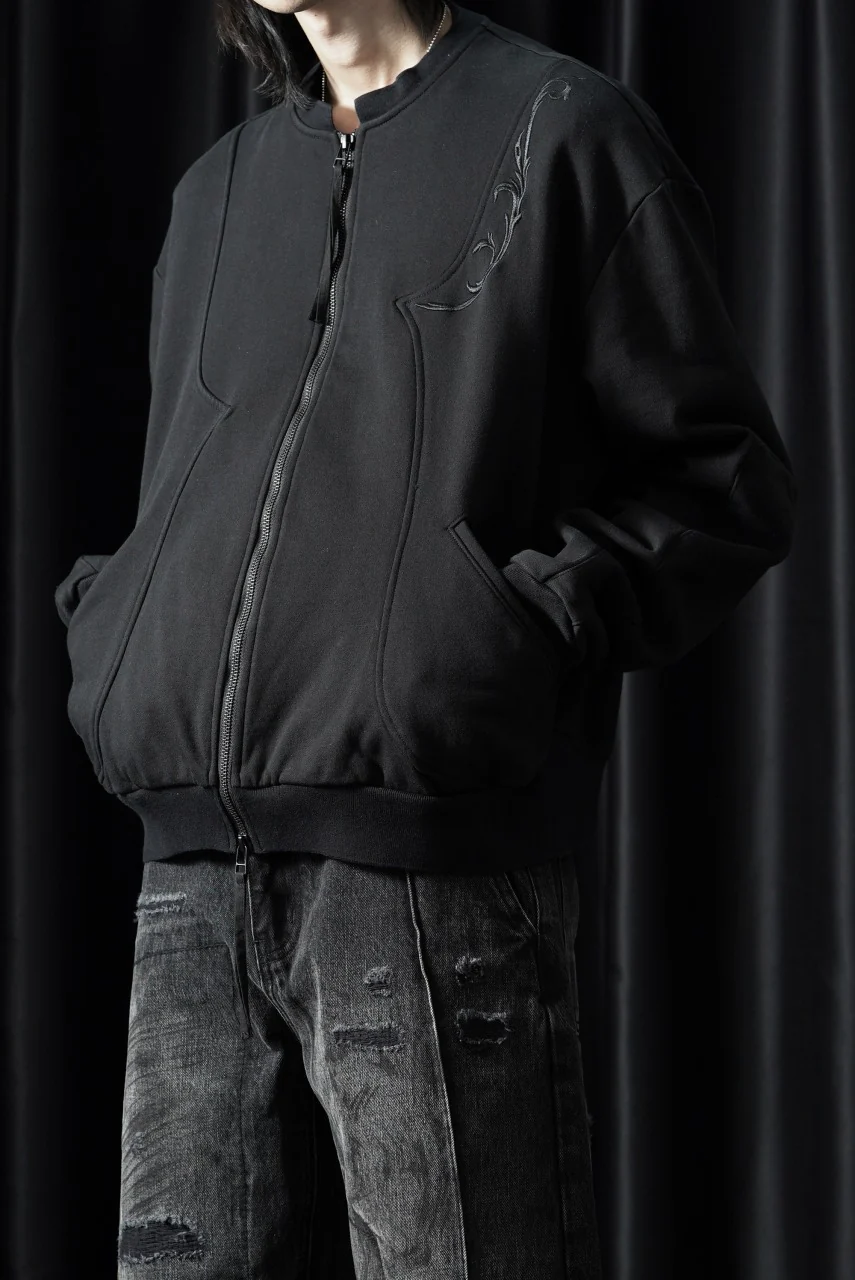 Professor.E EMBROIDERED ZIPPER JACKET (BLACK) - Image 9