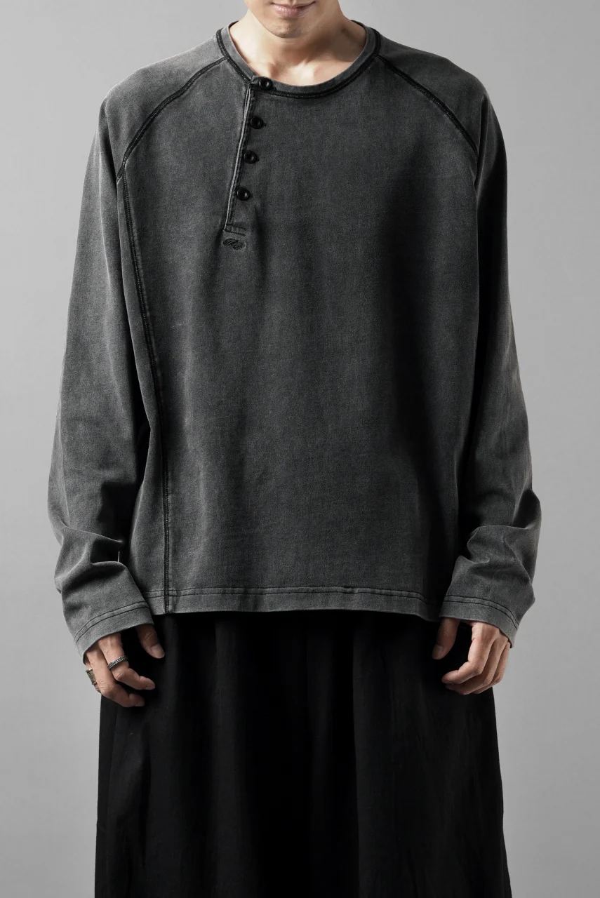 Professor.E FADED HENLEY L/S TEE (BLACK) - Image 13