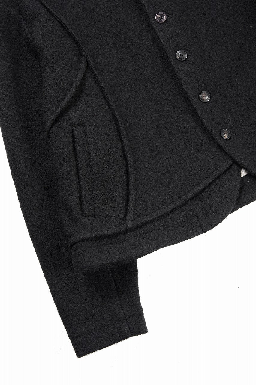 Professor.E FELTED WOOL BLAZER (BLACK) - Image 10