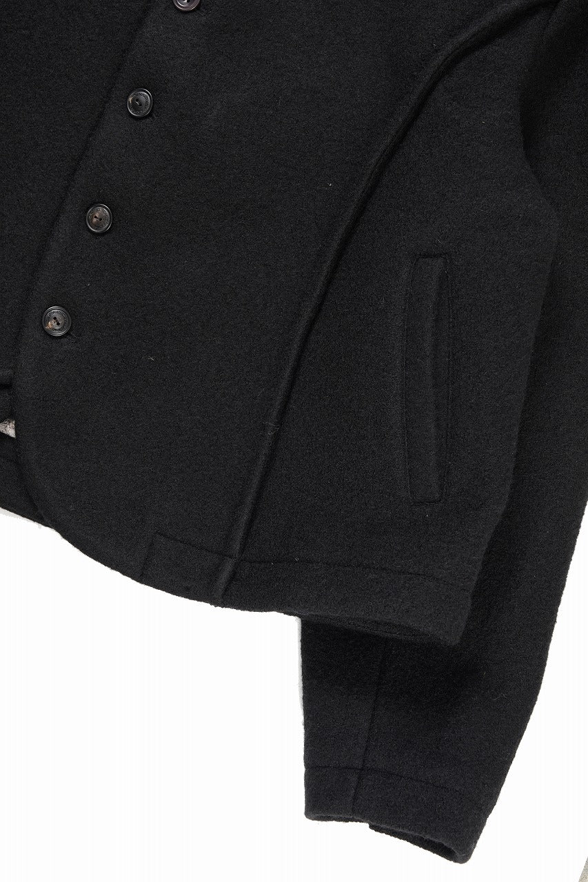Professor.E FELTED WOOL BLAZER (BLACK) - Image 11