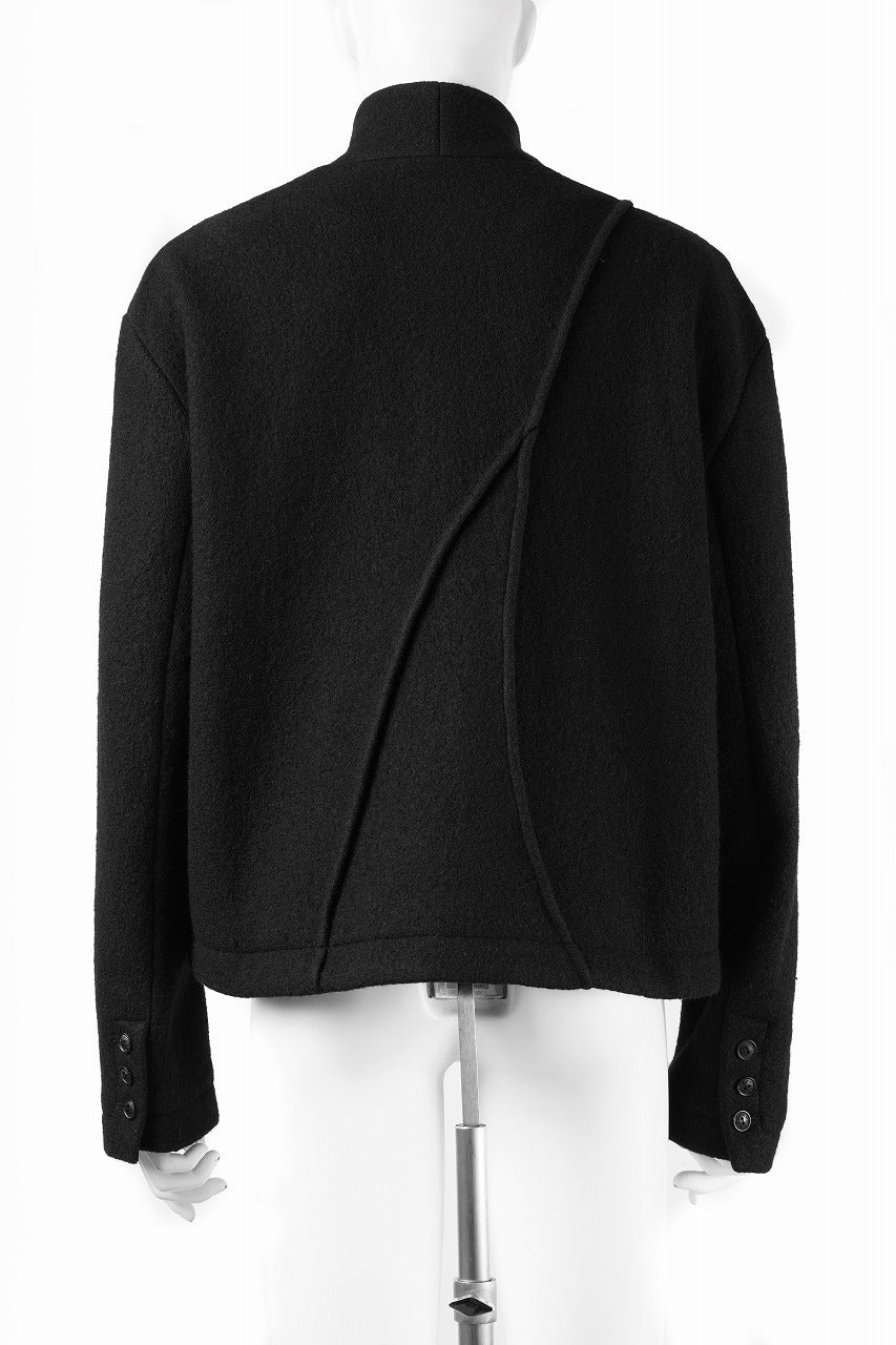 Professor.E FELTED WOOL BLAZER (BLACK) - Image 4