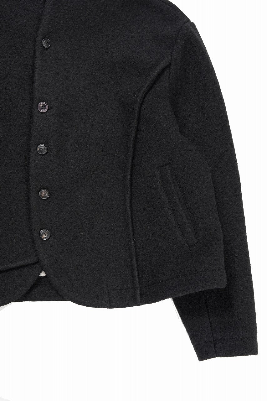 Professor.E FELTED WOOL BLAZER (BLACK) - Image 9