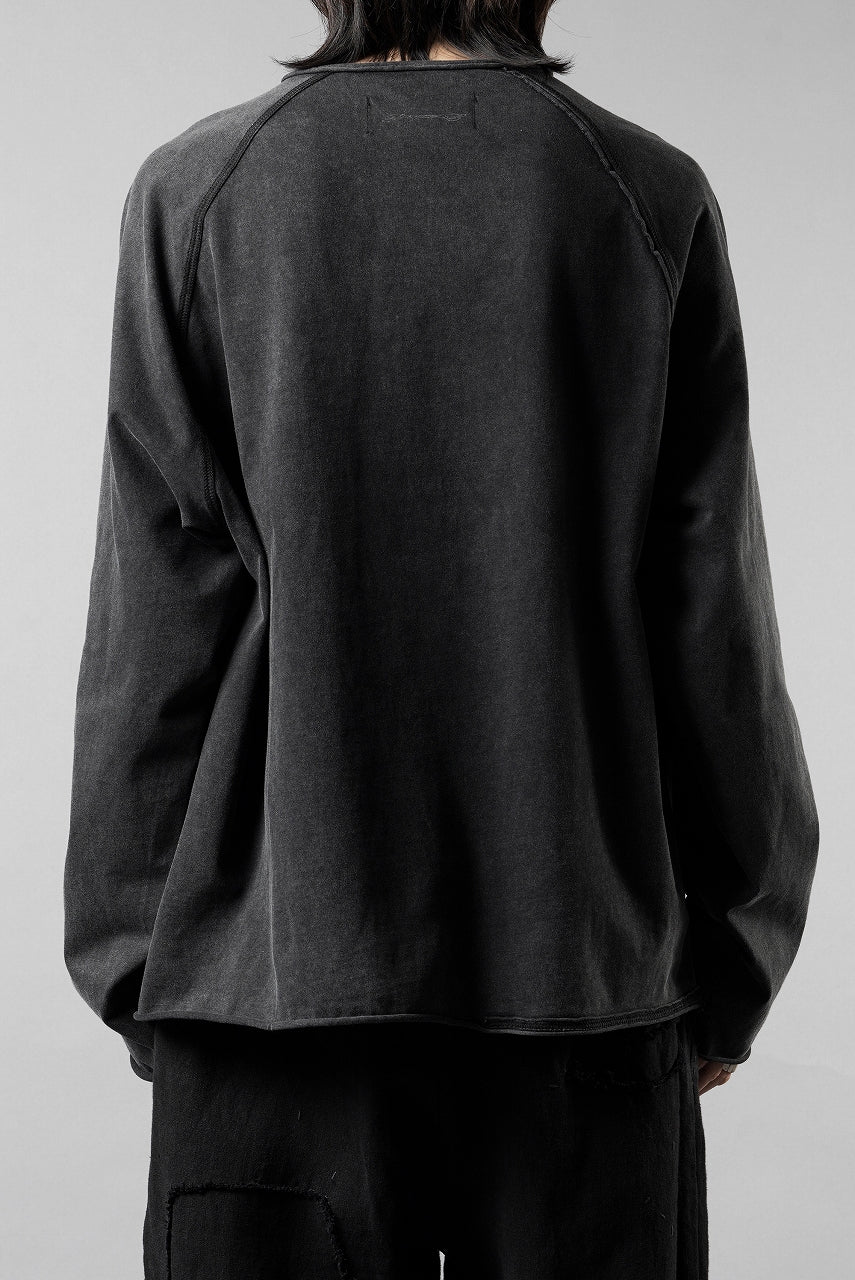 Professor.E HENLEY L/S TEE (COLD DYED GREY) - Image 4