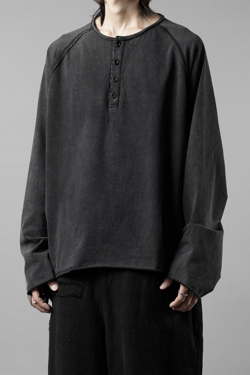 Professor.E HENLEY L/S TEE (COLD DYED GREY) - Image 7