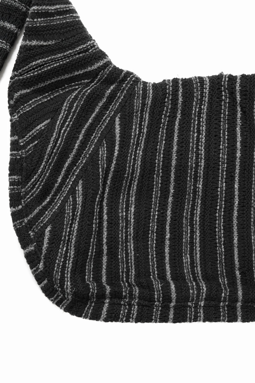 Professor.E KNIT SHOULDER BAG (BLACK/GREY) - Image 7