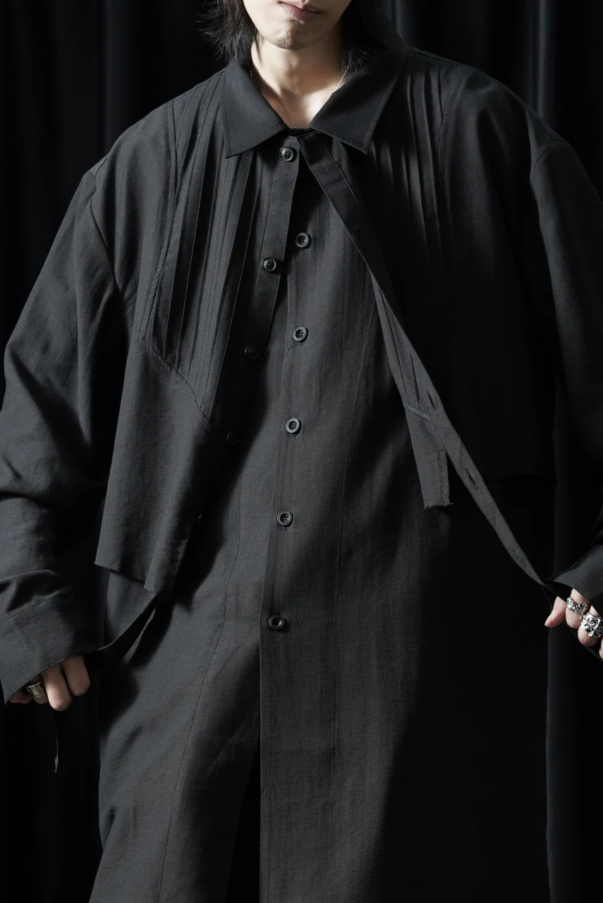 Professor.E OVERSIZED LAYERED SHIRT (BLACK) - Image 3