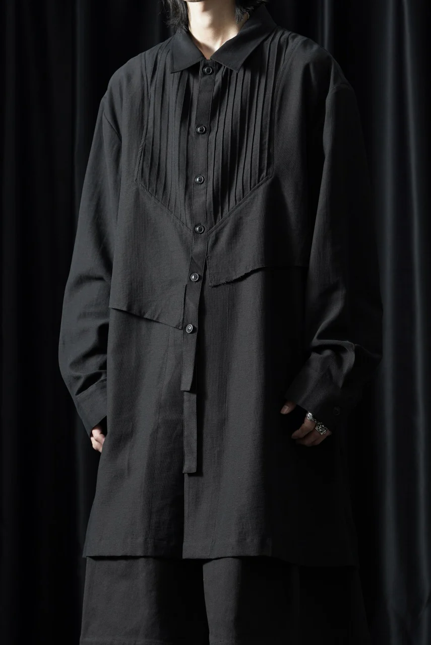Professor.E OVERSIZED LAYERED SHIRT (BLACK) - Image 5