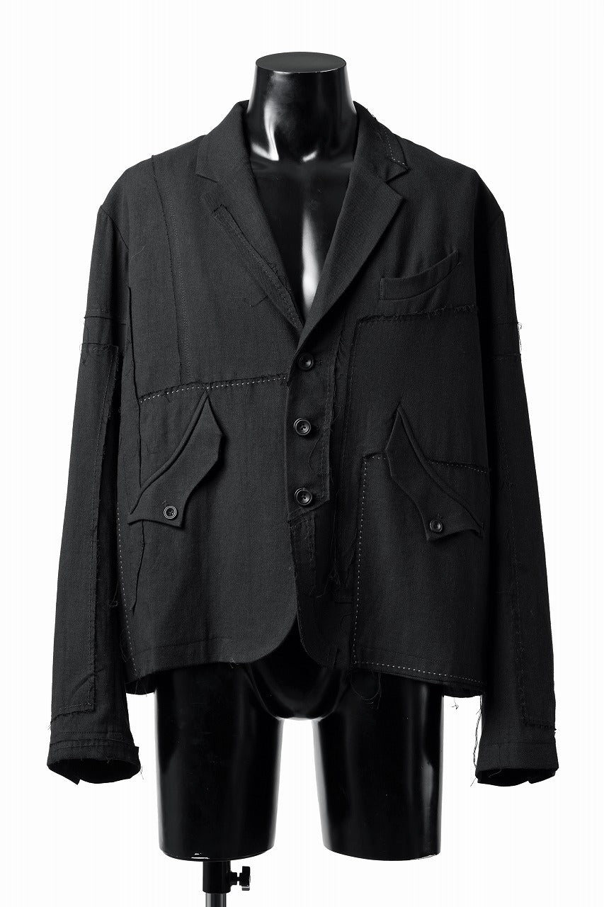 Professor.E PATCHWORK BLAZER (BLACK)