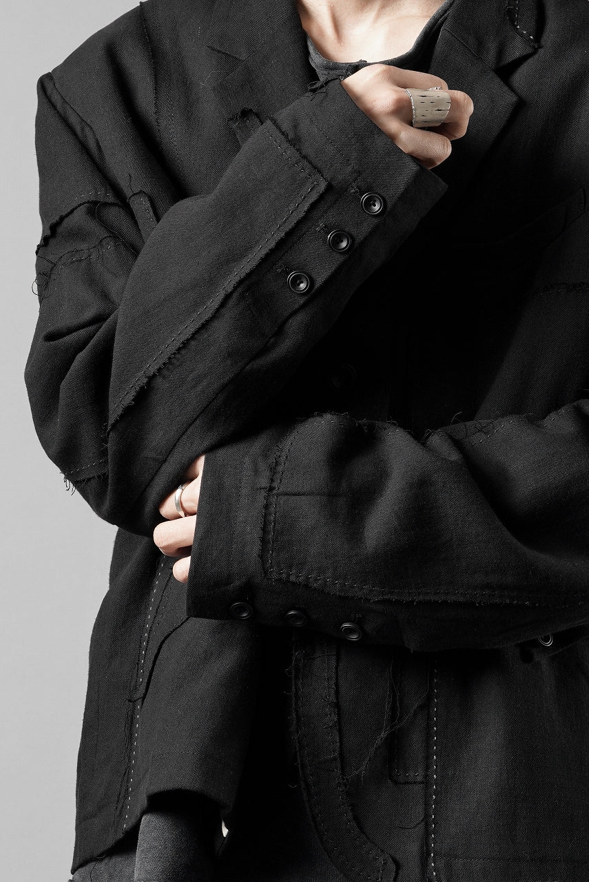 Professor.E PATCHWORK BLAZER (BLACK) - Image 15