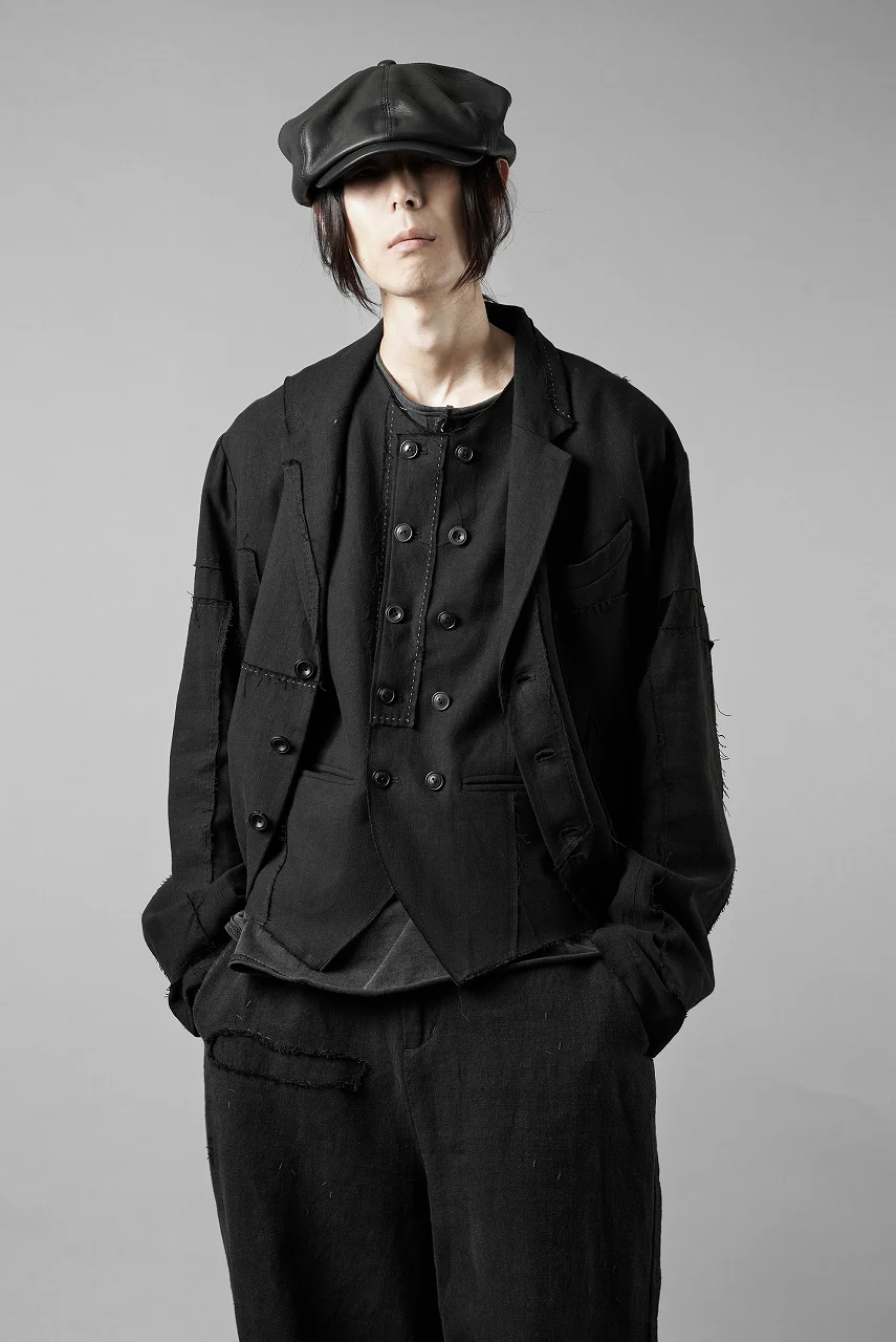 Professor.E PATCHWORK BLAZER (BLACK) - Image 16