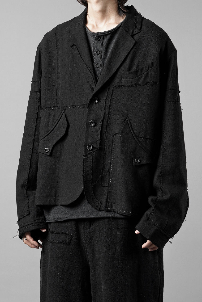 Professor.E PATCHWORK BLAZER (BLACK) - Image 8
