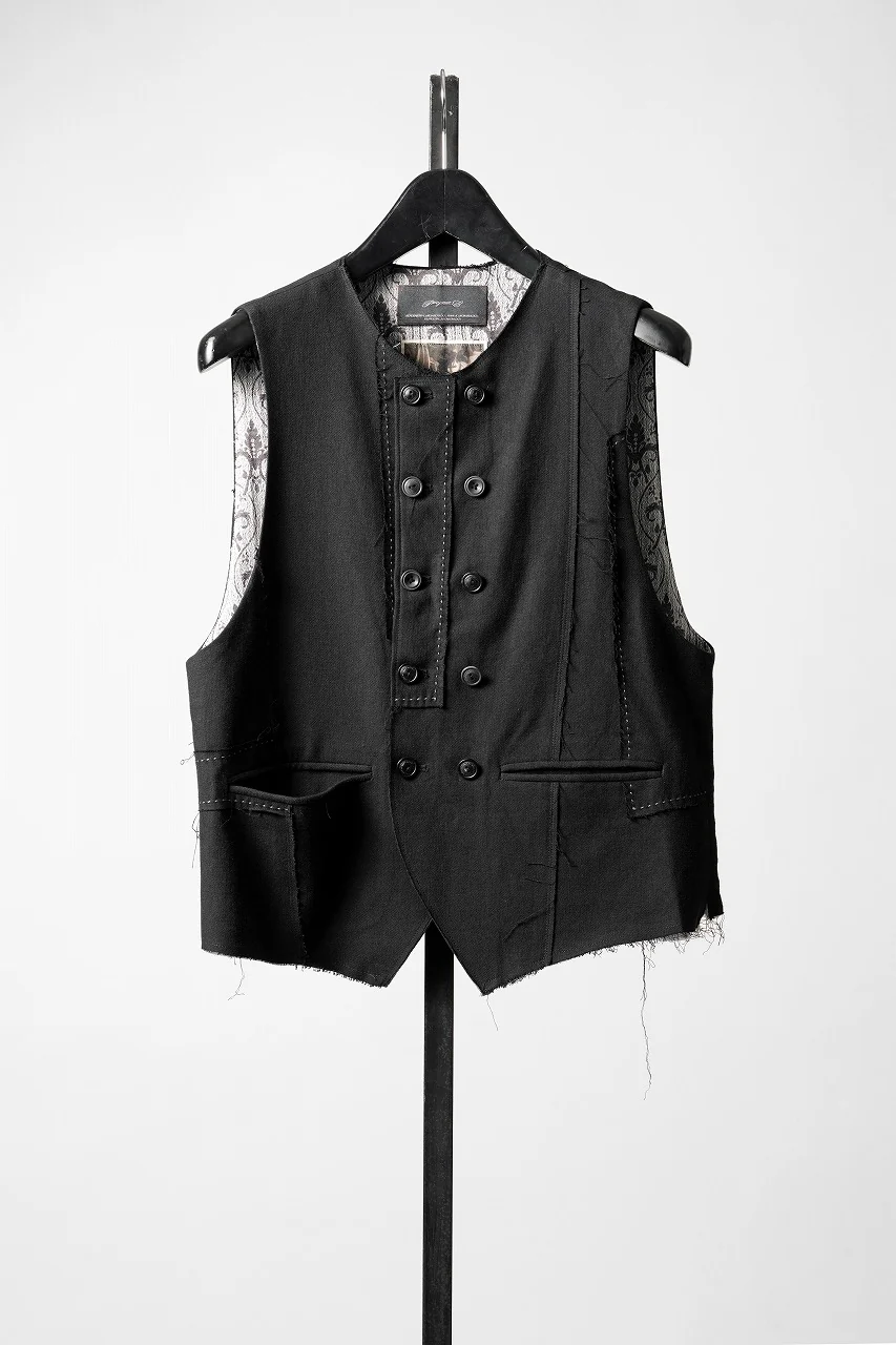 Professor.E PATCHWORK WAISTCOAT (BLACK)