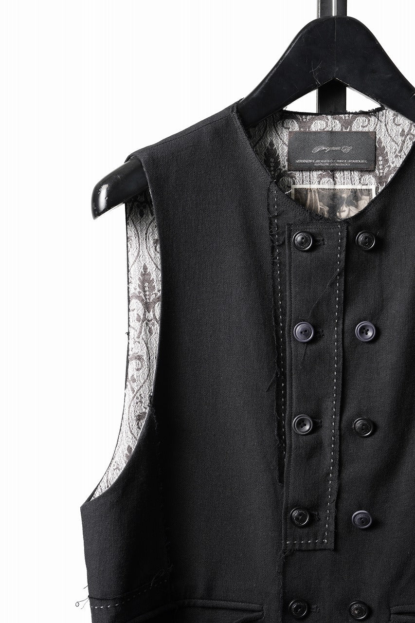 Professor.E PATCHWORK WAISTCOAT (BLACK) - Image 5