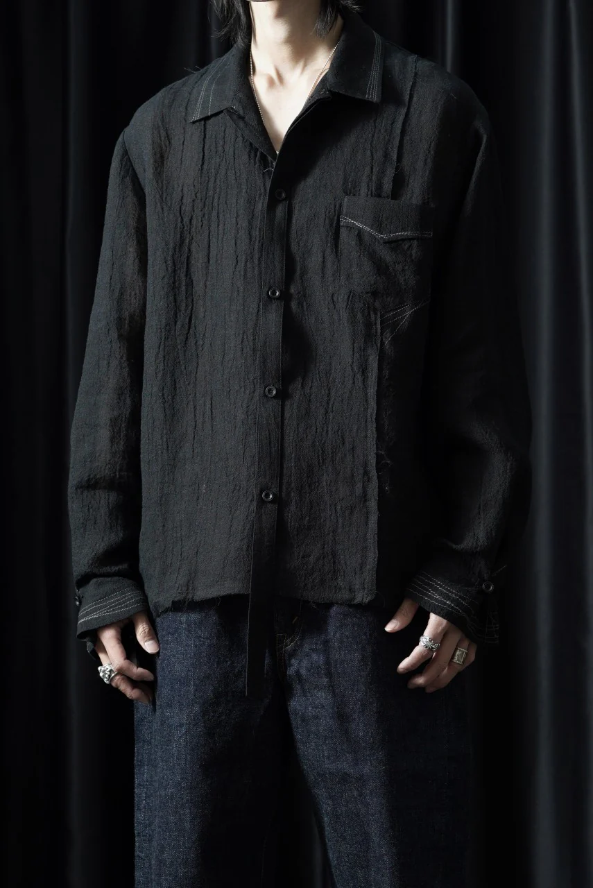 Professor.E POPLIN SHIRT (BLACK) - Image 4