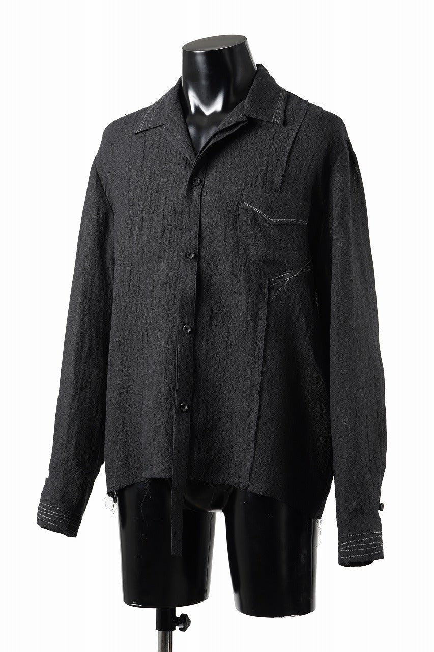 Professor.E POPLIN SHIRT (BLACK) - Image 5