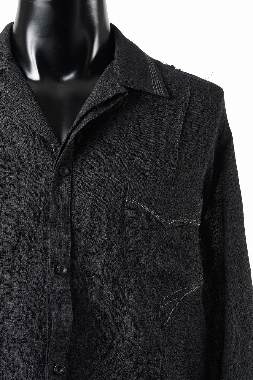 Professor.E POPLIN SHIRT (BLACK) - Image 7