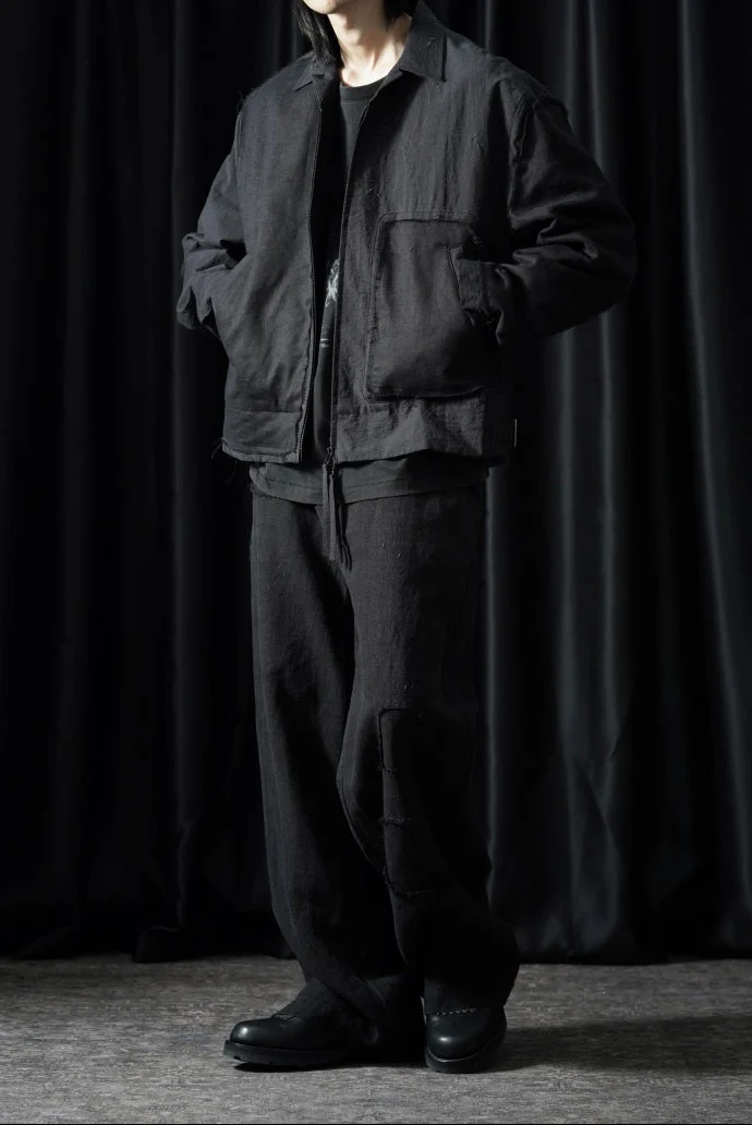 Professor.E REPAIRED CHINO TROUSERS (BLACK) - Image 12