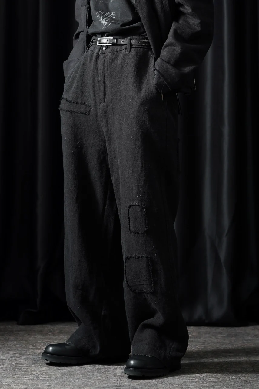 Professor.E REPAIRED CHINO TROUSERS (BLACK) - Image 5