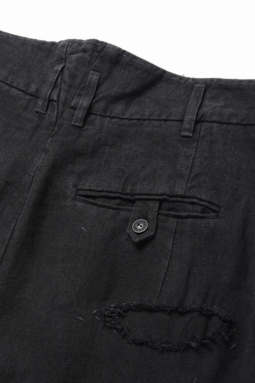 Professor.E REPAIRED CHINO TROUSERS (BLACK) - Image 9