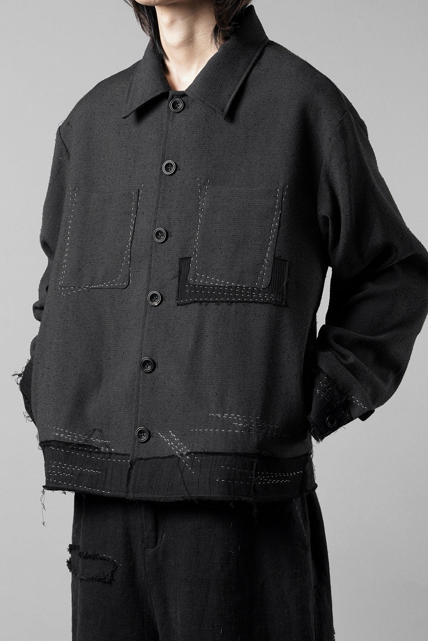 Professor.E STITCH WORK JACKET (BLACK) - Image 4
