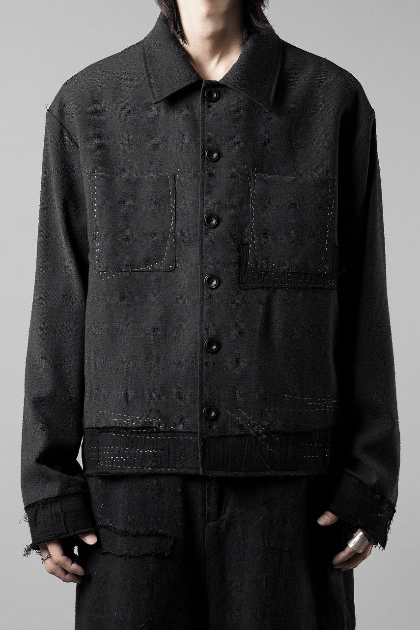Professor.E STITCH WORK JACKET (BLACK) - Image 7