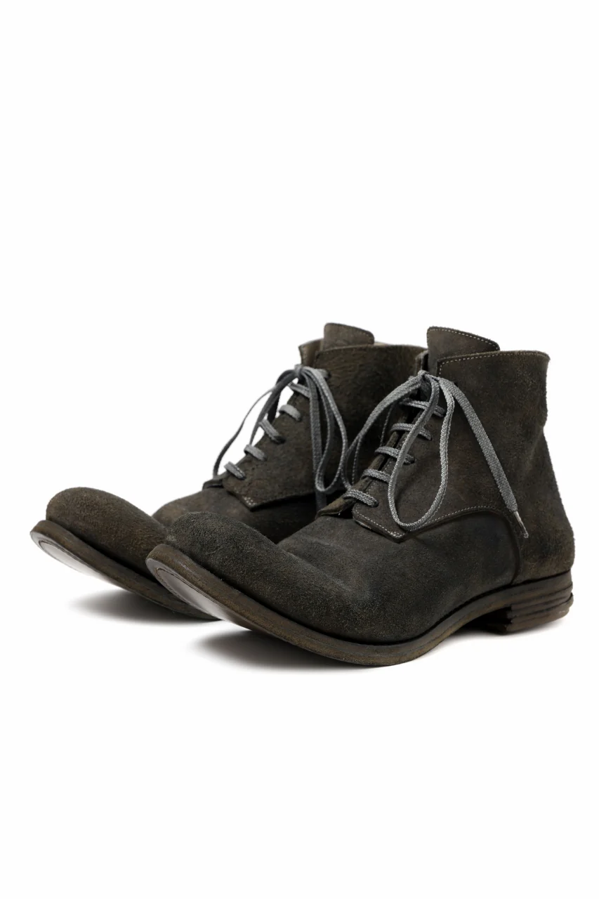 prtl "one make" Lace Up Boots (JAPAN Cow Reversed Leather / Hand Dyed BLACK)