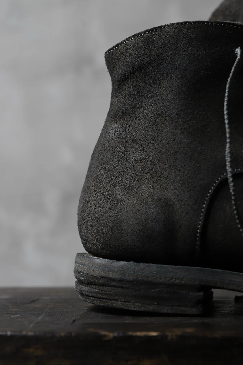prtl "one make" Lace Up Boots (JAPAN Cow Reversed Leather / Hand Dyed BLACK) - Image 17