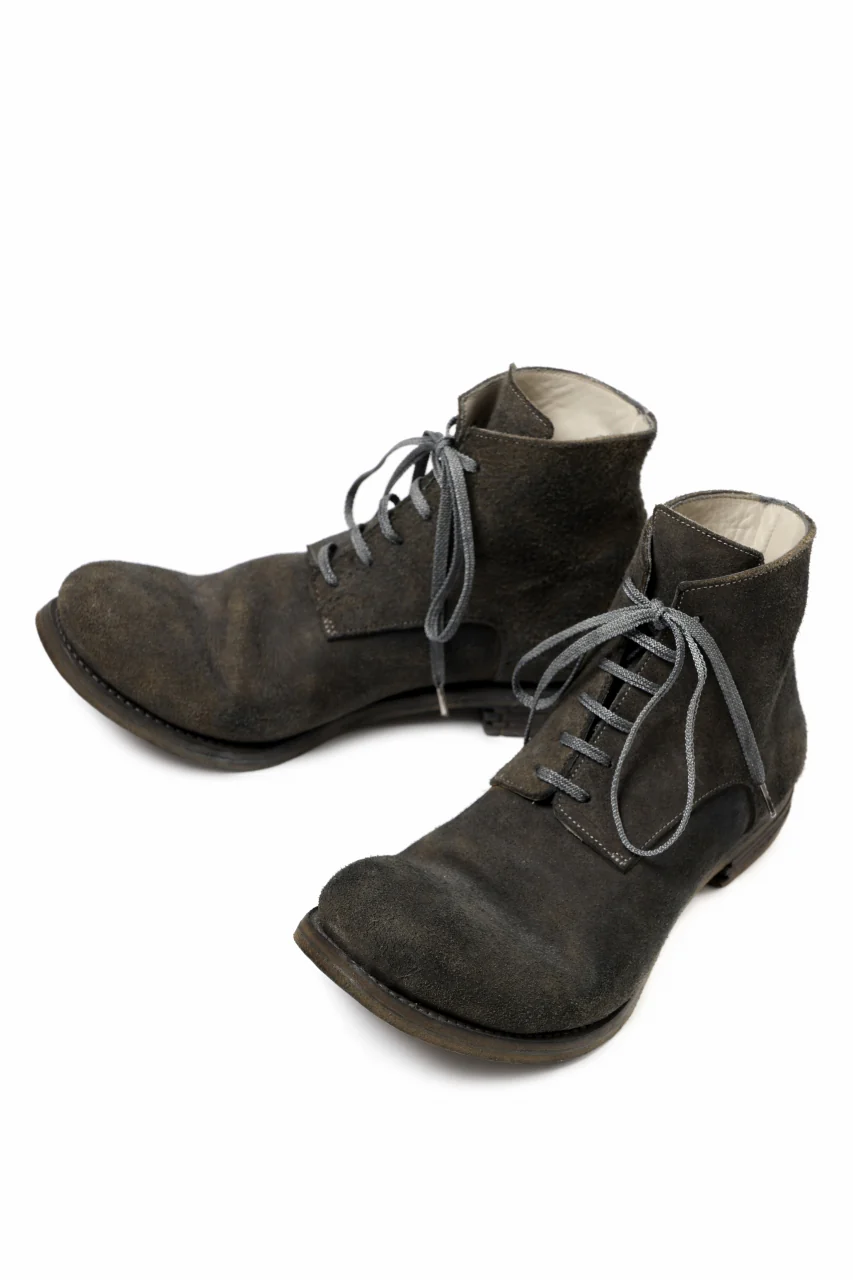prtl "one make" Lace Up Boots (JAPAN Cow Reversed Leather / Hand Dyed BLACK) - Image 2