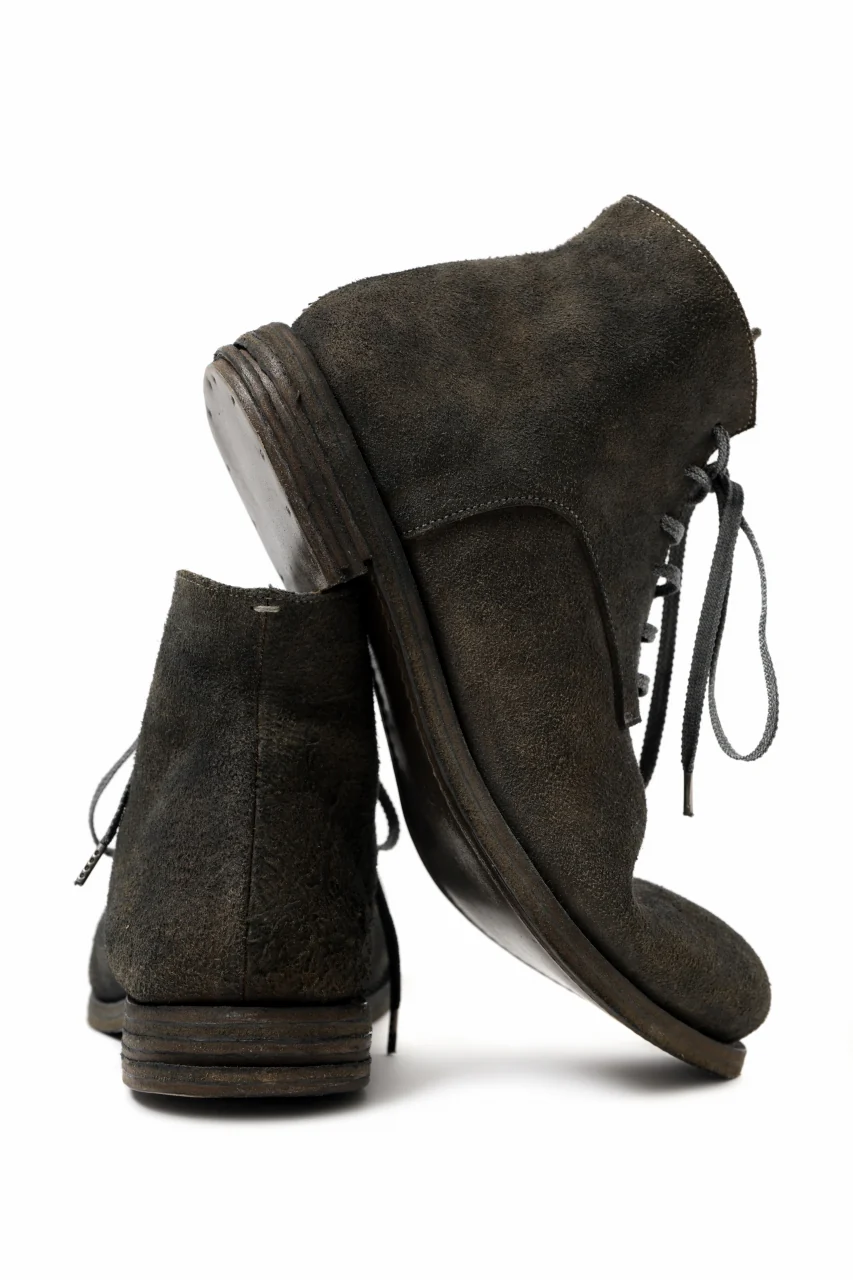 prtl "one make" Lace Up Boots (JAPAN Cow Reversed Leather / Hand Dyed BLACK) - Image 6