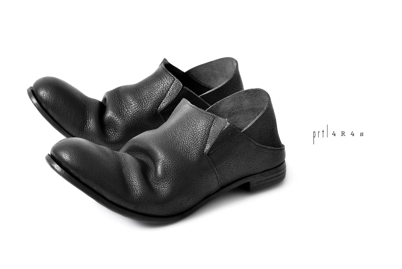prtl x 4R4s exclusive 2way slip-on / Aniline buffalo "5-00M" (BLACK) - Image 29