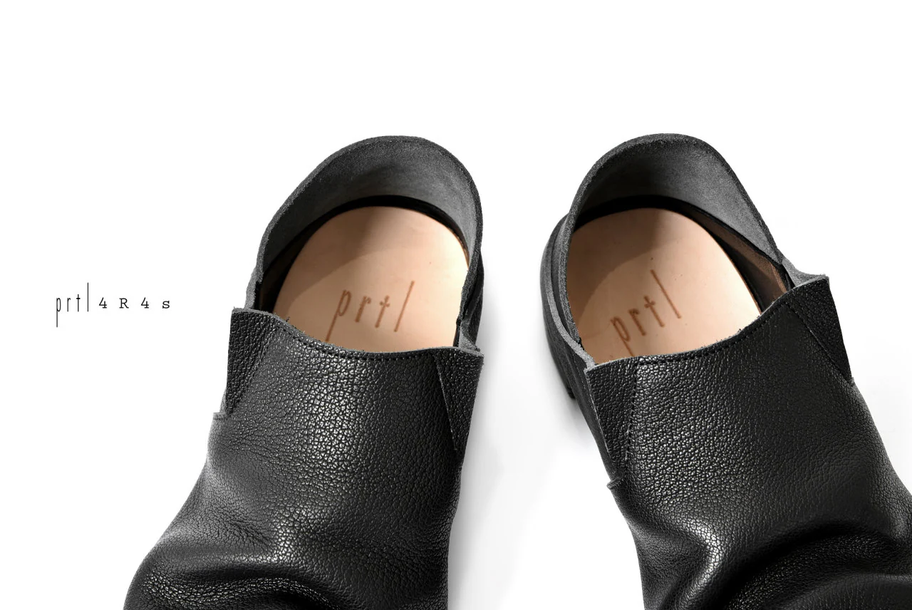 prtl x 4R4s exclusive 2way slip-on / Aniline buffalo "5-00M" (BLACK) - Image 34