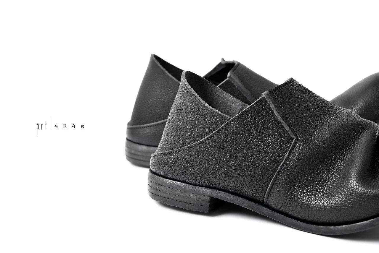 prtl x 4R4s exclusive 2way slip-on / Aniline buffalo "5-00M" (BLACK) - Image 36