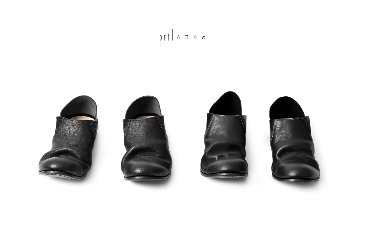 prtl x 4R4s exclusive 2way slip-on / Aniline buffalo "5-00M" (BLACK) - Image 39