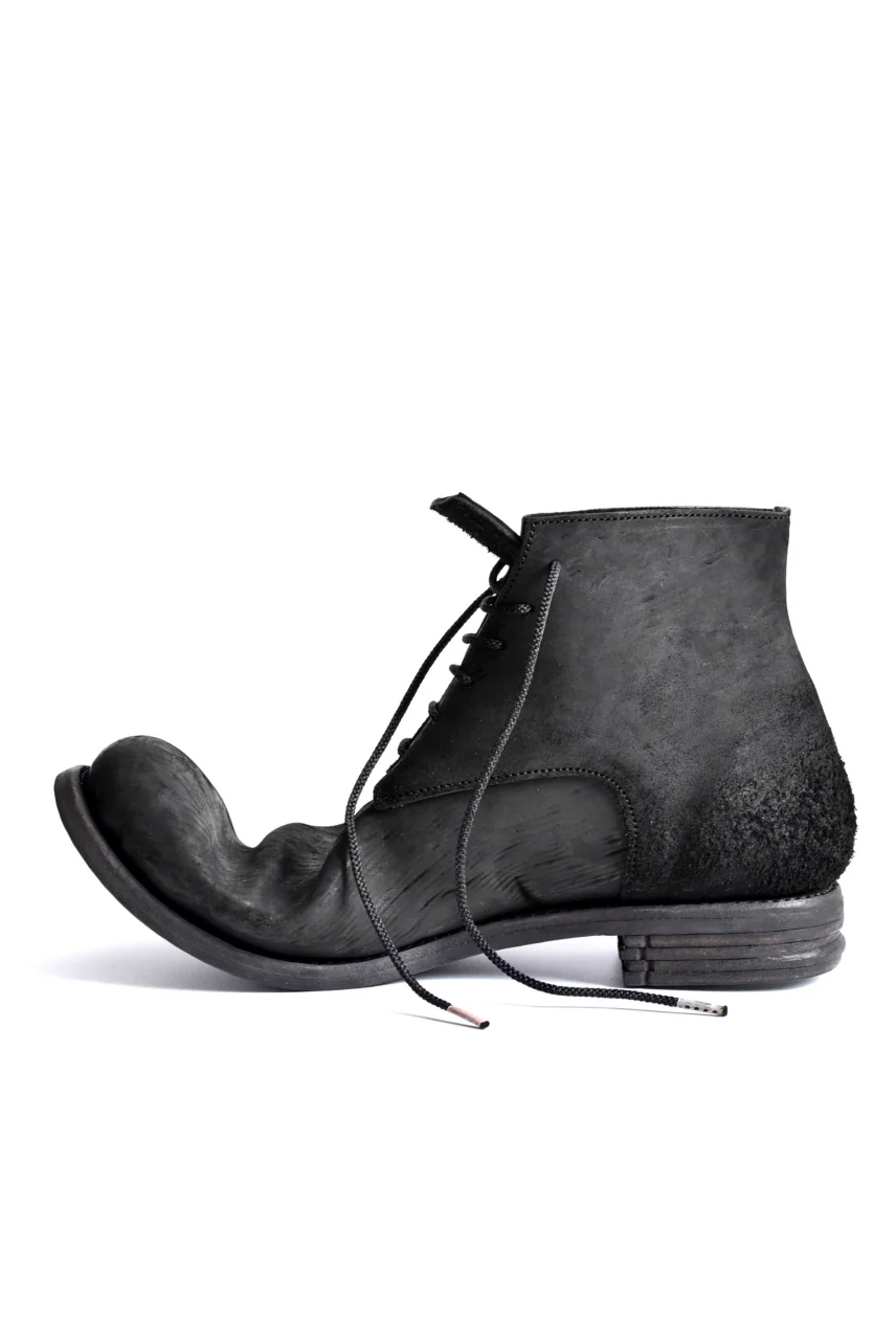 prtl x 4R4s exclusive 6Hole Laced Boots / CordovanSplit "No2-1" (BLACK) - Image 16